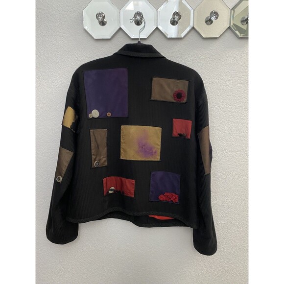 Max & Mabel Art to Wear Patchwork Blazer Size 0 - Picture 2 of 13